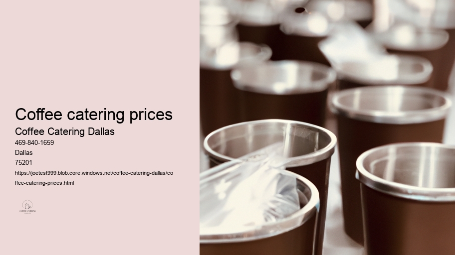 coffee catering prices